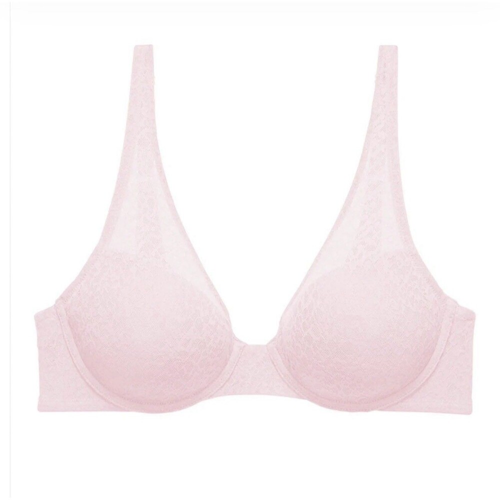 Natori Pretty Smooth Full Fit Contour Underwire Bra In Pink Velvet Sz 32DDD New